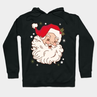 Retro Santa Claus Mid Century Modern Hoodie